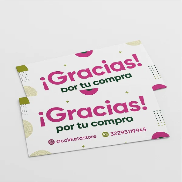 Tarjetas de agradecimiento