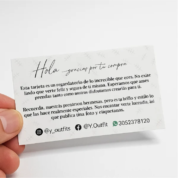 Tarjetas de agradecimiento